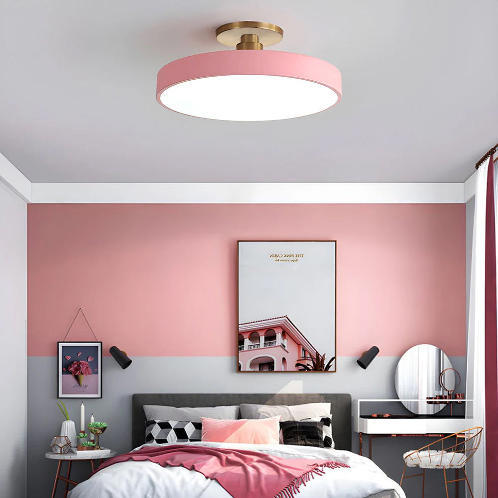 Stylish Dual-Tone LED Ceiling Fixture with Remote Dimming