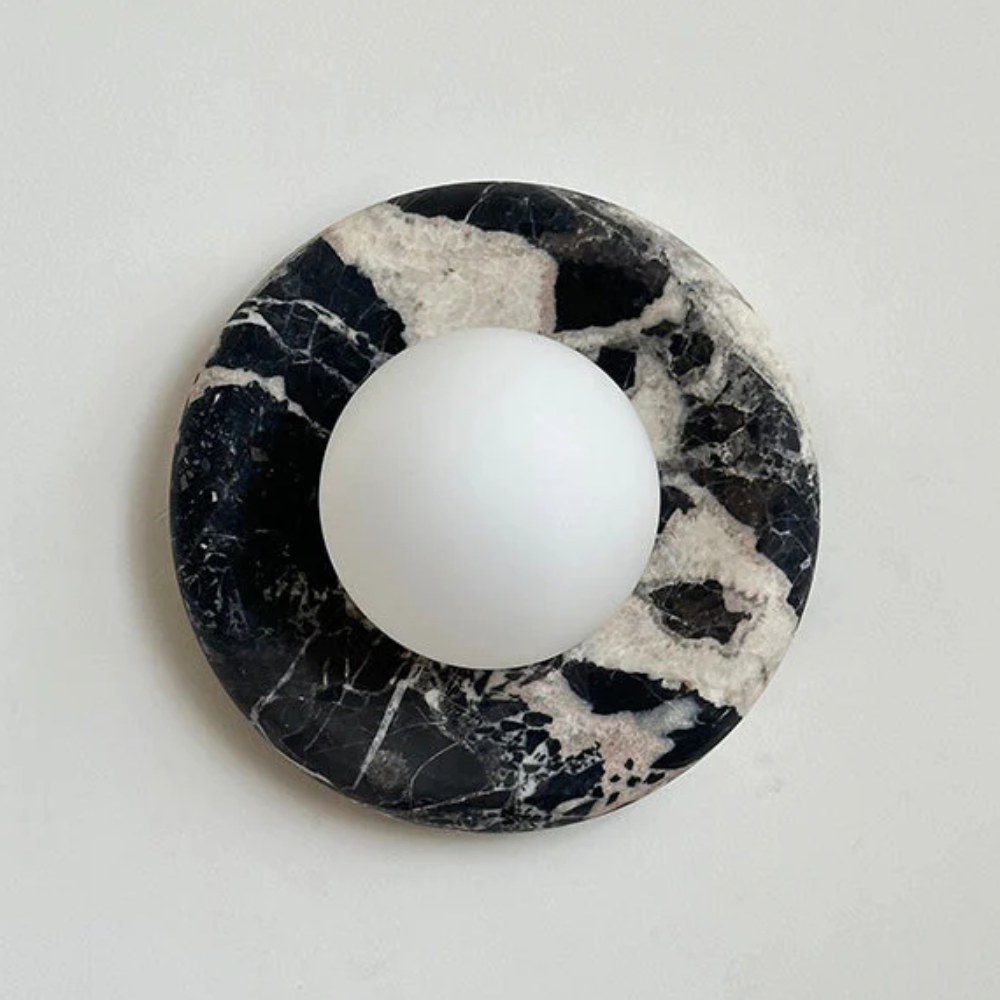 Elegant Indoor LED Wall Light Fixture - Modern Marble Sconce