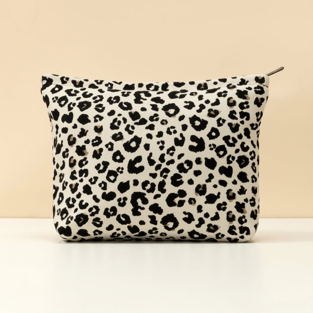 Leopard Print Cosmetic Organizer Pouch for Travel - Mother's Day Gift