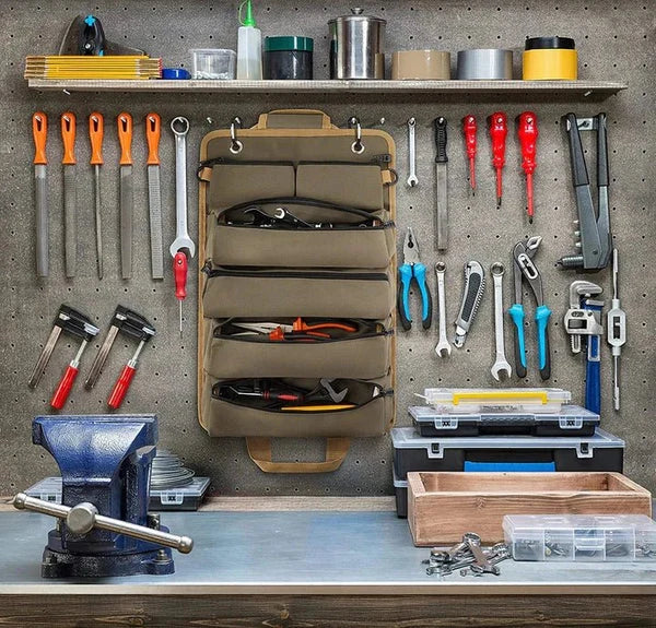 Roll-Up Tool Bag Oxford Fabric & Waterproof Zippers