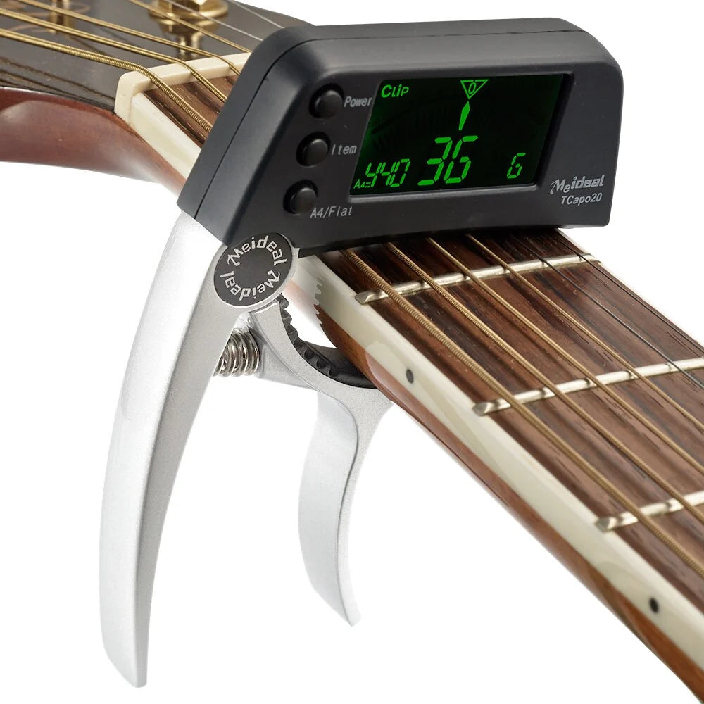 Guitar Capo & Tuner Aluminum Rubber Pads