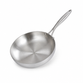 Uncoated Stainless Steel Induction & Gas Compatible Frying Pan (Multiple Sizes)