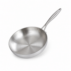 Uncoated Stainless Steel Induction & Gas Compatible Frying Pan (Multiple Sizes)
