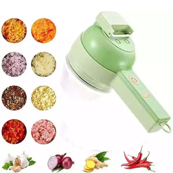 Electric Food Chopper 4-in-1 Stainless Steel Blades