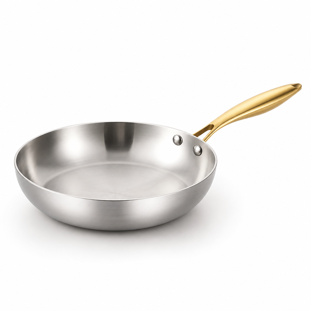 316 Stainless Steel Three-Layer Nonstick Frying Pan (Induction & Oven Safe)
