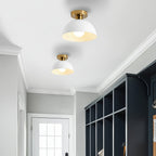 Contemporary Semi-Flush Mount Light Fixture | Matte Metal Design