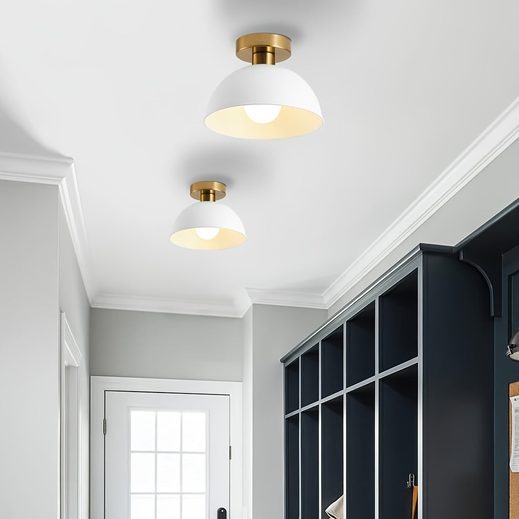 Contemporary Semi-Flush Mount Light Fixture | Matte Metal Design