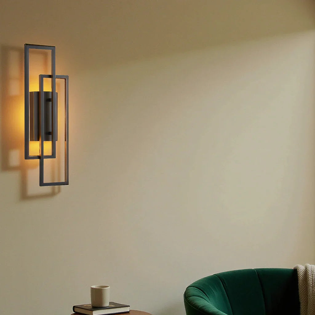 Double Rectangle Frame Wall-Mounted LED Light Fixture
