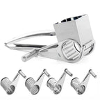 Rotary Cheese Grater Stainless Steel Interchangeable Drums