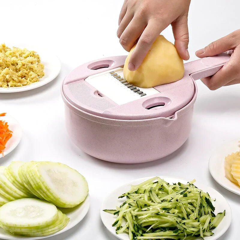 Vegetable Slicer 12-in-1 Stainless Steel Blades