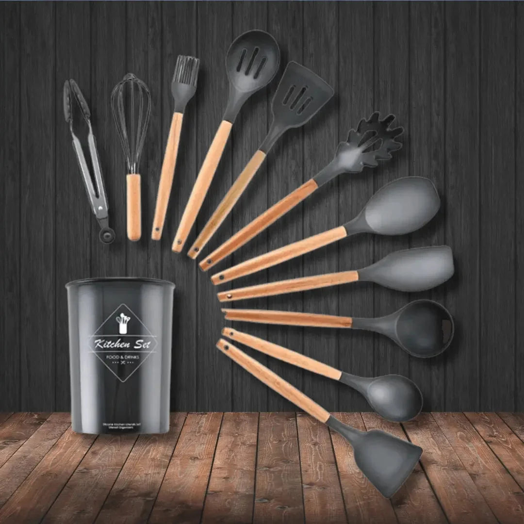 Utensil Set 12 Piece Silicone Heat-Resistant
