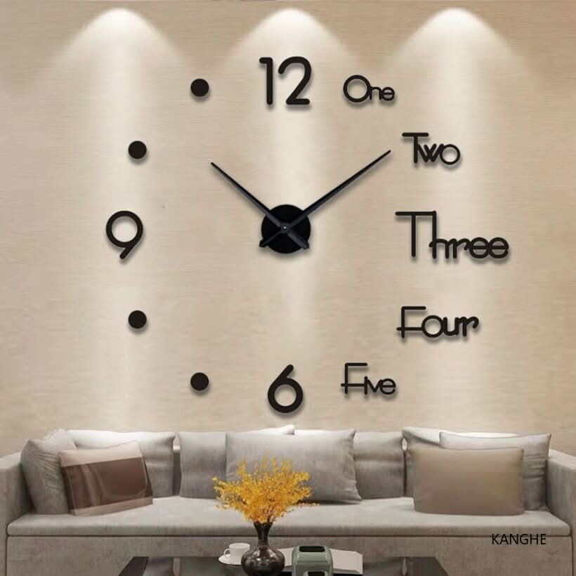 Contemporary 3D Wall Clock – Timeless Elegance in Design