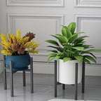 Modern Flower Pot Holder - Adjustable Metal Stand for Indoor/Outdoor Use