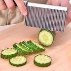 Vegetable Knife Wavy Blade Stainless Steel Ergonomic Grip