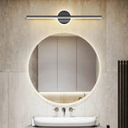 Minimalist Wall Lamp with LED Mirror – Black and Gold Design