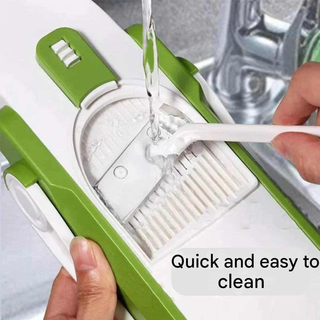 Vegetable Slicer 3-in-1 Adjustable Stainless Steel Blades Non-Slip Base