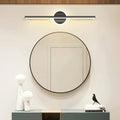 Minimalist Wall Lamp with LED Mirror – Black and Gold Design