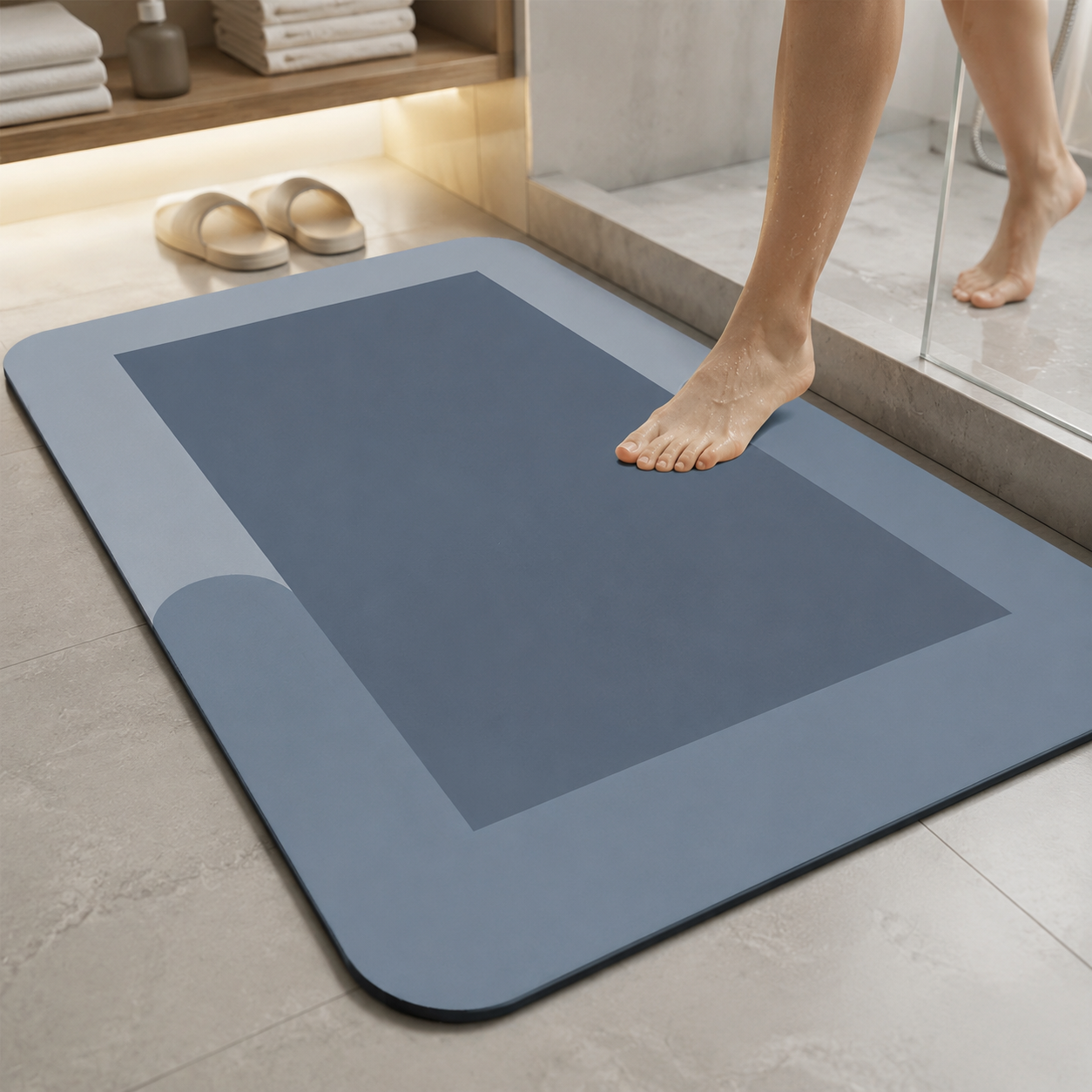 Quick-Drying Non-Slip Polyester Bath Mat