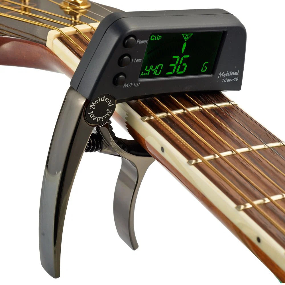 Guitar Capo & Tuner Aluminum Rubber Pads