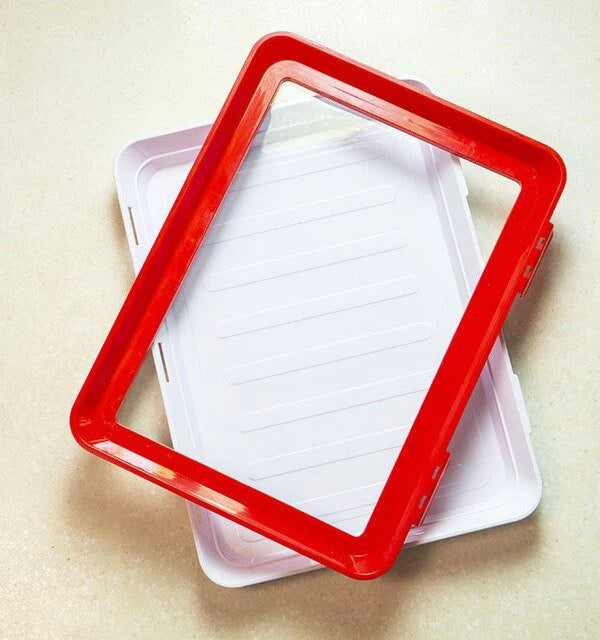 Food Storage Tray Airtight Foil Lid Stackable