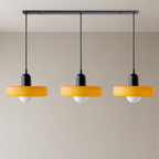 Triple Glass Pendant Light in Bauhaus Style