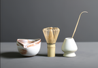 Ceramic Bowl and Bamboo Whisk Matcha Set – 4-Piece Japanese Tea Essentials