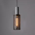 Concrete-Look Ceiling-Mount Pendant Light