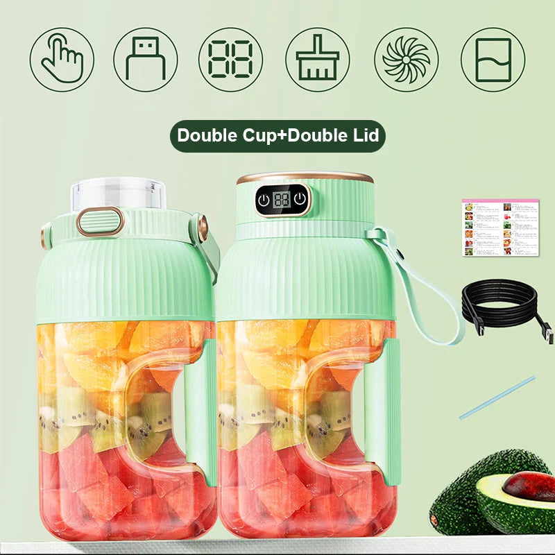 Portable Blender 1.2L USB-C Rechargeable & Digital Display