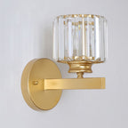 Contemporary Iron and Glass Wall Sconce Light Fixture
