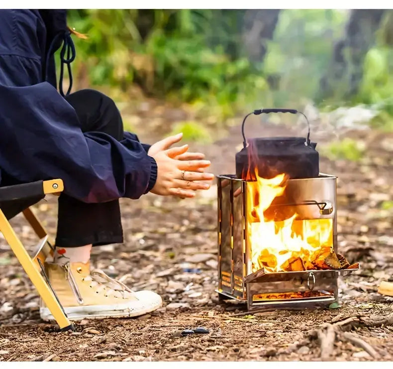 Camping Stove Foldable Stainless Steel Ventilated
