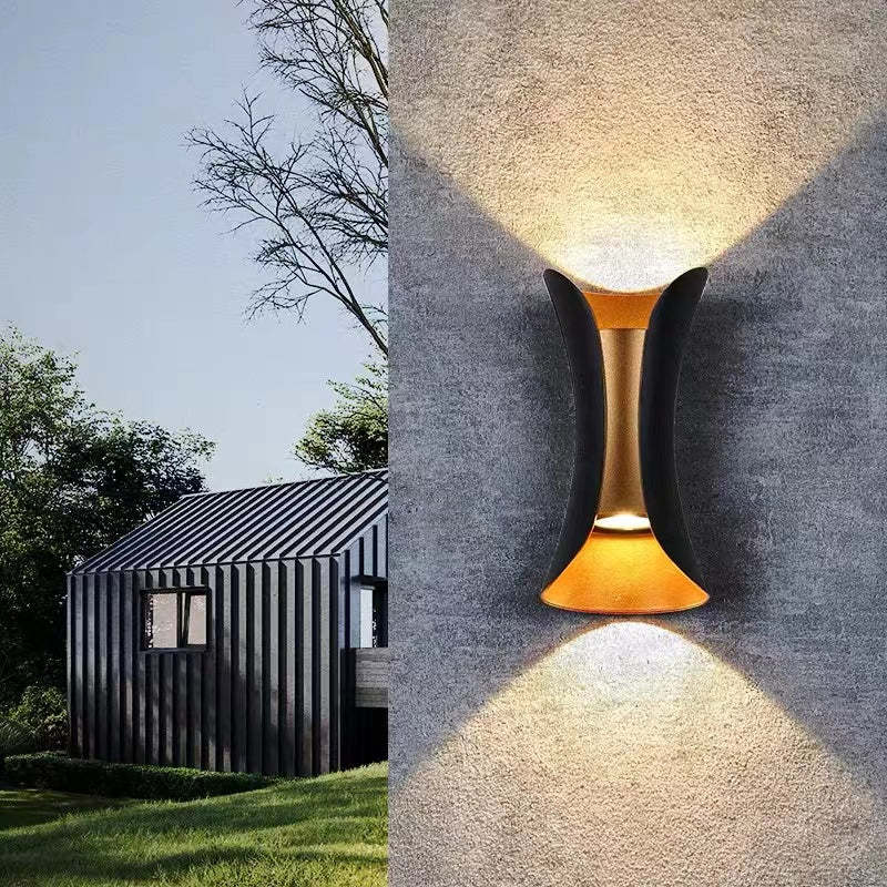 Outdoor LED Wall Light - Upward and Downward Sculpted Design