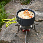 Camping Gas Stove Windproof Compact Stainless Steel & Aluminum