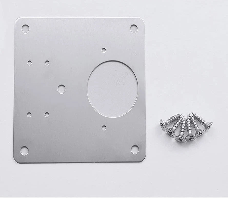 Cabinet Hinge Mounting Plate Stainless Steel Brushed Finish