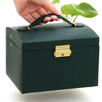 Jewellery Box 3-Drawer Velvet Lined & Vegan Leather