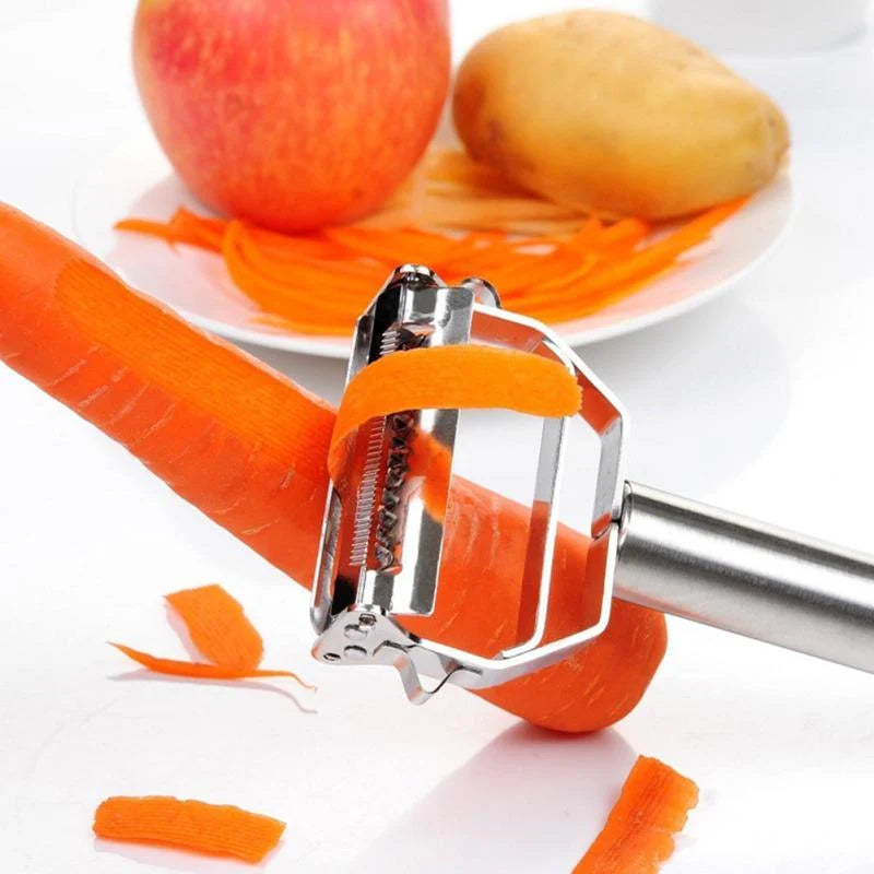 Vegetable Peeler Dual Blade Stainless Steel Ergonomic Safety Handle