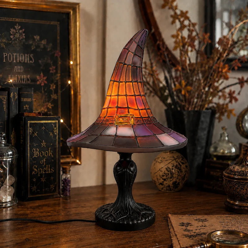 Colorful Mosaic Hat-Shaped Table Lamp