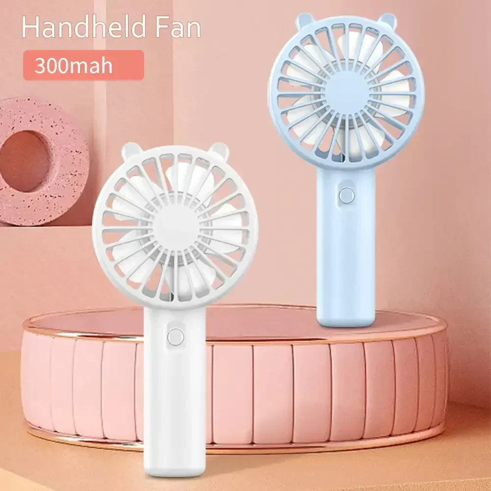 Mini Hand Fan USB Rechargeable 3 Speeds Quiet Operation