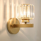 Contemporary Iron and Glass Wall Sconce Light Fixture