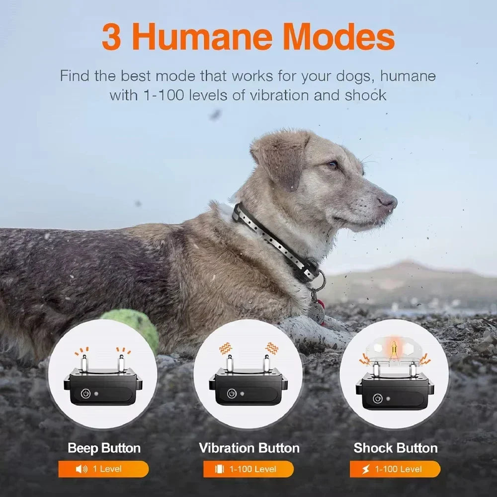 Dog Training Collar Remote Control 1,000 Meter Range Rechargeable