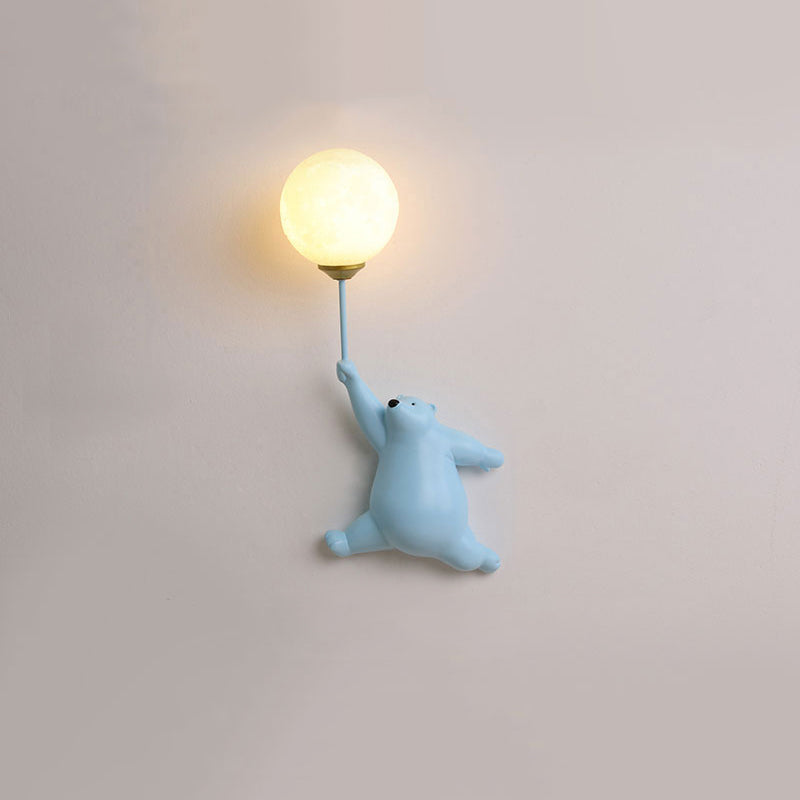 Decorative Balloon Light for Kids Room - Adorable Bear Wall Lamp