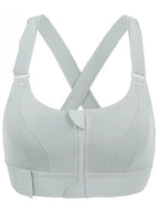 Sports Bra High Impact Front Zip & Adjustable Straps