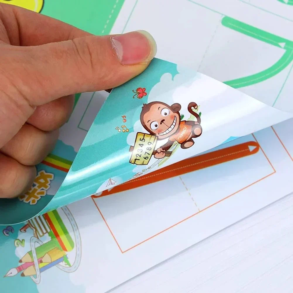 Interactive Writing Book Wipe-Clean Pages Includes Marker & Eraser