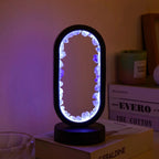 Crystal Lamp Handcrafted Natural Amethyst Ambient Light