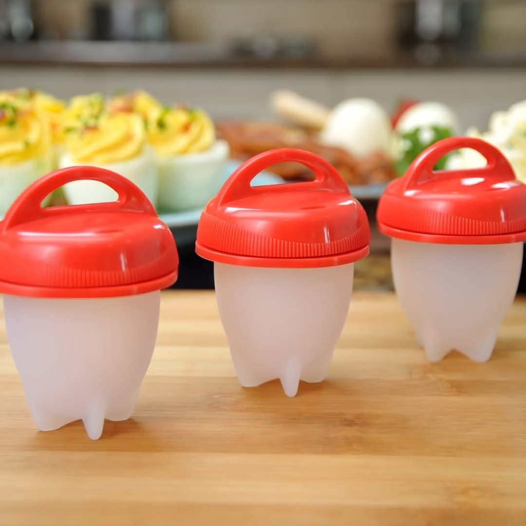 Egg Cooker Set Pour-In BPA-Free Silicone Dishwasher Safe