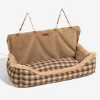 Dog Car Seat Plush Non-Slip Base & Adjustable Straps