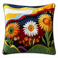 Quilted Cotton-Polyester Sunflower Pillowcase (Envelope Closure)