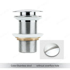 Pop-Up Drain Plug Brass & Stainless Set of 2