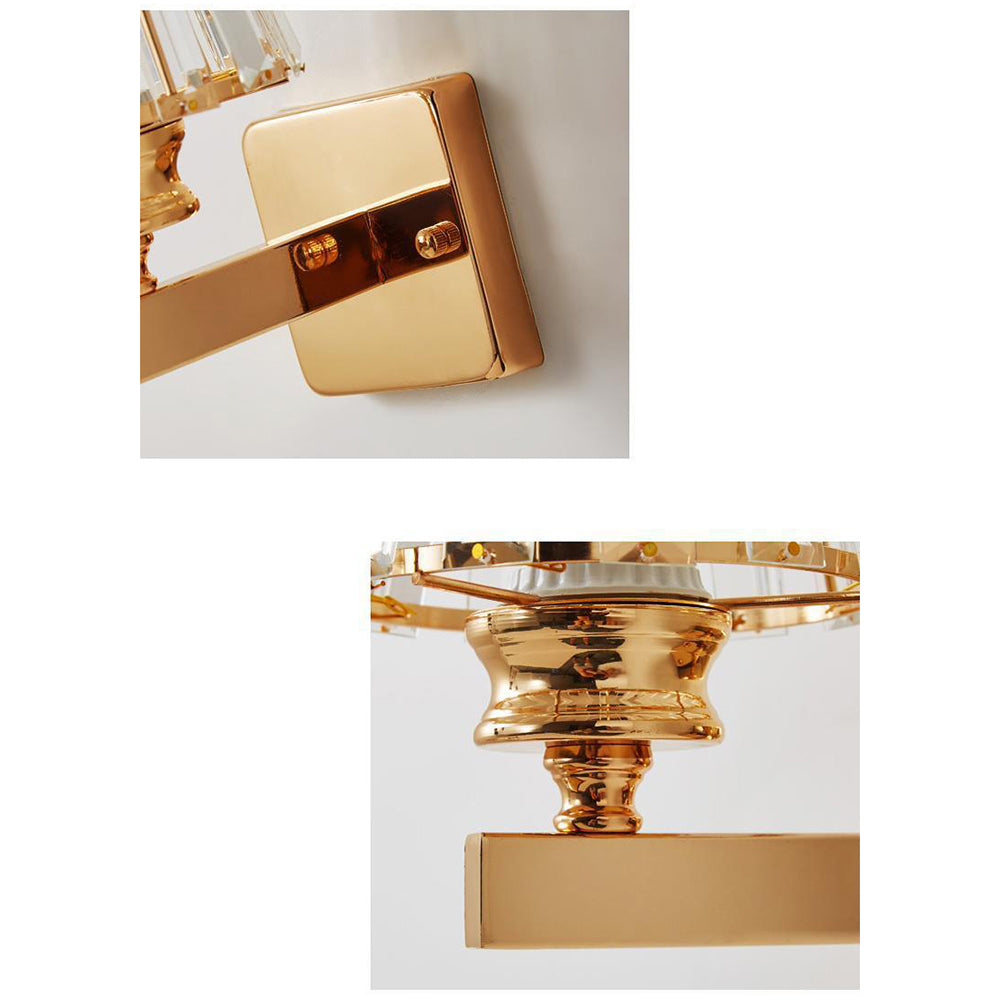 Contemporary Iron and Glass Wall Sconce Light Fixture