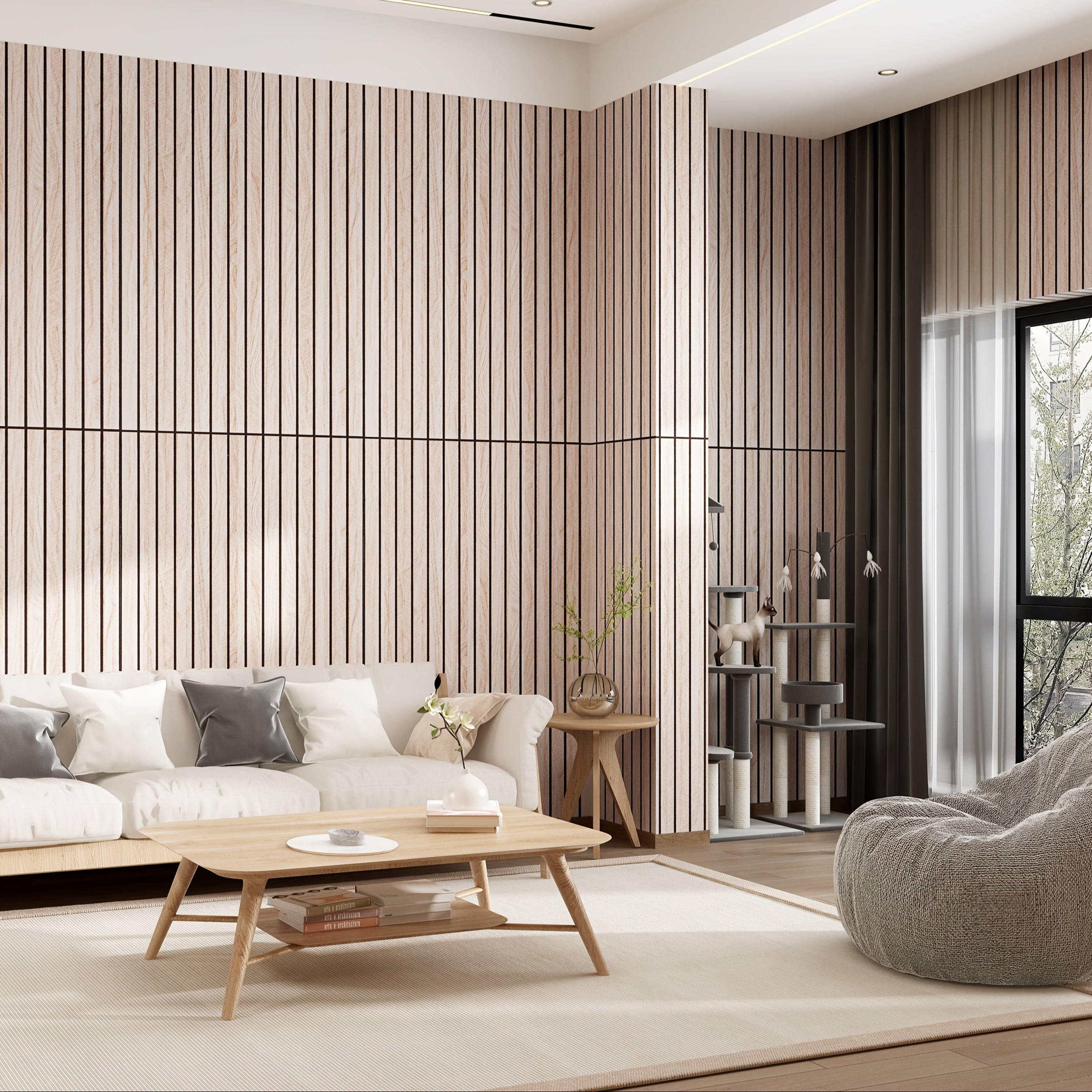 Embossed 3D Wood-Look Self-Adhesive Wall Sticker
