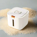 Rice Storage Container Airtight Silicone Seal & Push-Button Dispenser